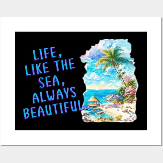 Beach Paradise: Inspirational Canvas Print Wall Art by jemr